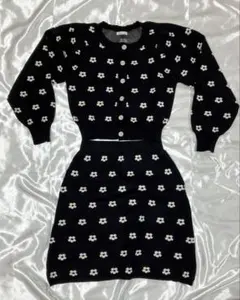 OLIVE des OLIVE 花柄ニット セットアップ 新品未使用 Fサイズ