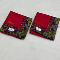 【未使用品】GIVENCHY ジバンシィ　ハンカチ　2枚セット　赤/レッド