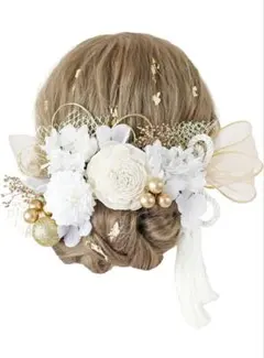 Bud Flower バドフラワー 髪飾り　hair-205 ホワイト