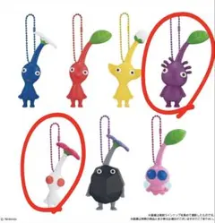 紫ピクミン 白ピクミン ストラップ 約5cm