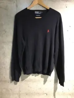 Polo by Ralph Lauren ネイビー Vネックセーター