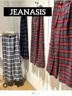 新品未使用タグ付JEANASIS ベルトツキタータンチェックパンツ