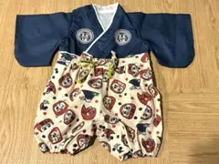 ブリーズ　ベビー　着物、袴風ロンパース　ダルマ柄
