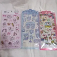 サンリオ ドロップジェリーシール2枚　マリーエポキシラメシール１枚