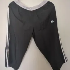 adidas トレーニングパンツ 黒 ストライプ