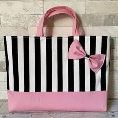 レッスンバッグ＊ストライプリボン.2