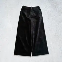 GLOBAL WORK コーデュロイ ワイドパンツ ブラック