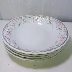NARUMI 花柄 カレー皿 皿 5枚セット A0026のサムネイル