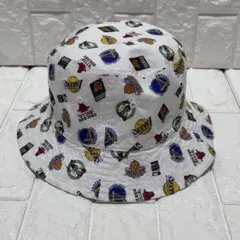 NBA ★ チームロゴプリント バケットハット フリーサイズ リバーシブルハット