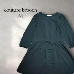 couture brooch Mサイズ 長袖ひざ丈ワンピース　卒業式　オフィスのサムネイル