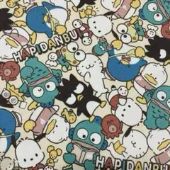 はぴだんぶい サンリオ キャラクター 総柄 生地 はぎれ ハンドメイド 素材