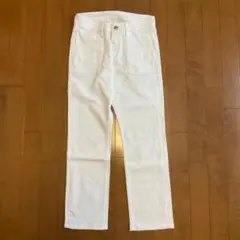 終)　ホワイトデニム パンツ ホワイト　レディース