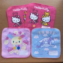 ハローキティ・シナモロール・ウサハナ タオル4枚セット