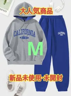 【韓国風】セットアップ　裏起毛　男女兼用　スウェット　ルームウェア　上下セット