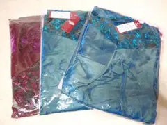 コスプレ 衣裳 ドレス 3着 青 紫 パープル ブルー 新品 ＸＬ ④ 布 花柄