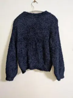 アースふわふわセーター紺色