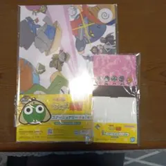 ケロロ軍曹 A4クリアファイル2枚セット ブロックメモ ラバーチャーム。