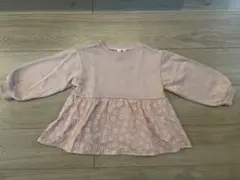 ピンク 花柄 フリル トレーナー110 Samansa Mos2 Lagom