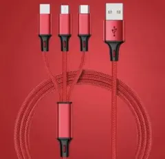 充電ケーブル3in1 MICRO Android iPhone USBケーブル