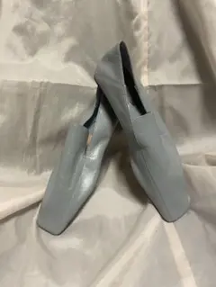 ザラ ZARA レザーローファー　モカシン　ブルー　36(23.5cm)