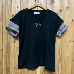 KANEKOISAO カネコイサオ 半袖カットソー Tシャツ×ローン ブラックのサムネイル