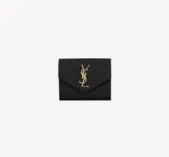 YSL ブラック 三つ折り財布