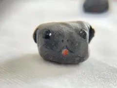 【激カワ】犬の顔 置物 黒