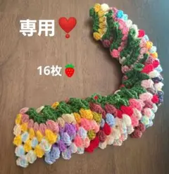 秋色いちご16枚❣️アクリルたわし
