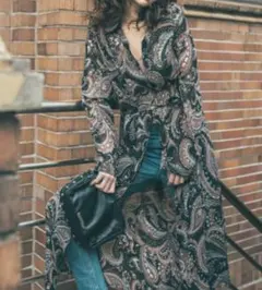 ENVYM ペイズリー ロングシャツ ワンピースのサムネイル