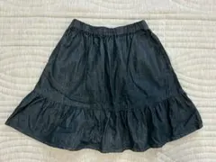 【ユニクロ】 110cm スカート デニム 女の子 夏 フリル
