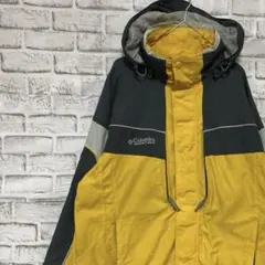 コロンビア　マウンテンパーカー　イエローM ロゴ刺繍アウトドア0212
