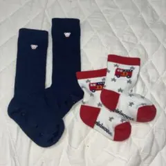 未使用⭐︎ファミリア濃紺ハイソックス　おまけ付き