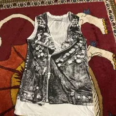 NATTAHNAM ライダース風ベストデザイン タンクトップ