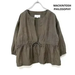 マッキントッシュフィロソフィー ギャザー カーディガン 羽織り カーキ