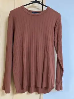 NANO UNIVERSE ブラウン長袖カットソー M ナノユニバース