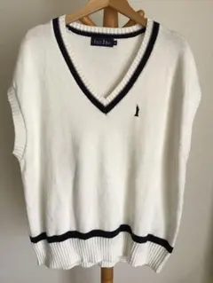 EAST BOY アイボリー Vネック ニットベストMサイズ　スクールベスト
