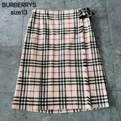 BURBERRYS 巻きスカート プリーツ　ウール ノバチェック　ベージュ　13
