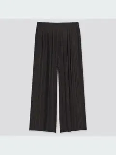 UNIQLO シフォンプリーツスカートパンツ　標準丈　黒　M