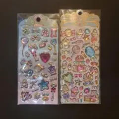 ドロップボンボンシール　立体シール　ぷくぷくシール　2シートセット