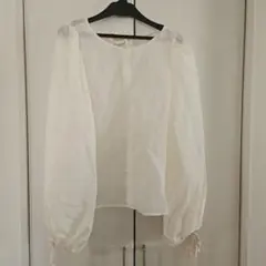 未使用　アーカイヴ　ホワイト バルーンスリーブ シャツ