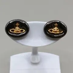 【超美品】Vivienne Westwood 浮雕標誌 耳環 標誌鉚釘 雙耳