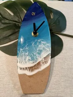 サーフボードフィンデザインの時計　レジンアート サーフボードフィンデザインの時計 レジンアート 2025年最新