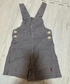 ギンガムチェック　サロペット　12M