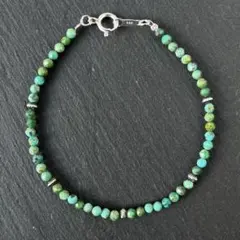 ナバホパール、天然ターコイズ SILVER925 ブレスレット18.5cm