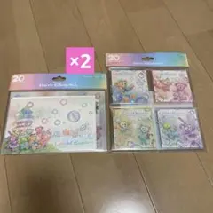 新品　メモ　ポストカード　カラフルハピネス　２０周年　ダッフィー　ダフフレ