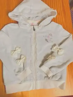 メゾピアノ フード付きパーカー 140 アイボリー