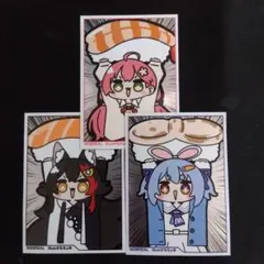 ホロライブ　スリーブ　さくらみこ　兎田ぺこら　大神ミオ　寿司　かもちょめ　①