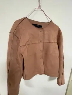 ZARA スェード調　ピンク色ジャケット