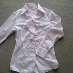 【ゆき様】【新品】P.S.FA 長袖 フリル 開襟 ブラウス【M】