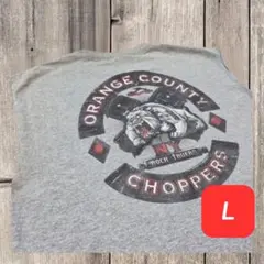 00's ブルドック バックプリント カットオフ Tシャツ L